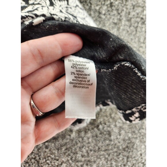 Maurices M Short Sleeve Black White Sweater - Picture 5 of 6